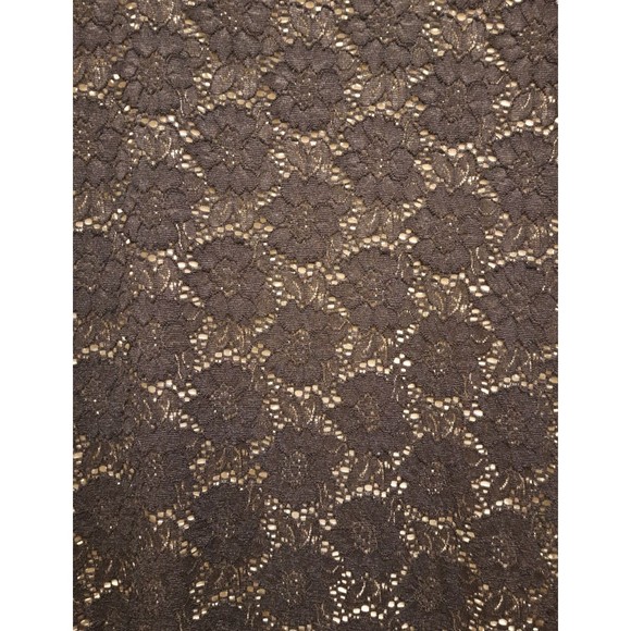 Denim & Supply Ralph Lauren Glam Lined Knit/Lace Flowers Dress Size Large Black - Picture 5 of 12